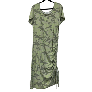 Skinnygirl Stylish Basic Cute Ruched‎ Midi Dress Size 1X Camouflage